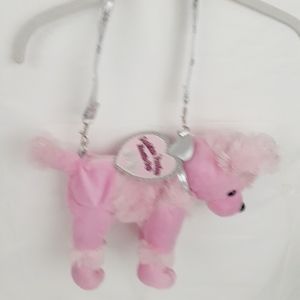 Fashion Pooches Poodle Plush Puppy Dog Girls Pink Shoulder Bag,  Purse